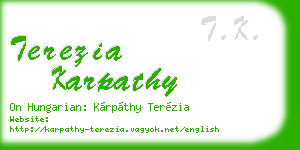 terezia karpathy business card